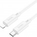 Καλώδιο σύνδεσης USB-C σε Lightning για Γρήγορη Φόρτιση και Μεταφορά Δεδομένων 1m Λευκό